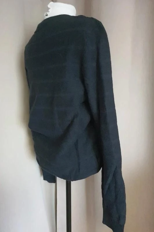 Slim navy blue long-sleeve sweater for men XL – photo 5